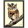2_The Wisest Owl 25" High Dimensional Collage Framed Wall Art