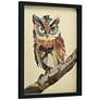 4_The Wisest Owl 25" High Dimensional Collage Framed Wall Art more views