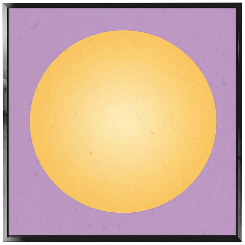Image 1 The Yellow Circle 37 3/4 inch Square Framed Canvas Wall Art