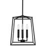 Thumbnail2 of Thea 12" Wide Matte Black 4-Light Mini Lantern Foyer Pendant