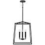 2_Thea 16" Wide Matte Black 4-Light Lantern Foyer Pendant