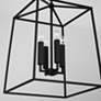 3_Thea 16" Wide Matte Black 4-Light Lantern Foyer Pendant more views