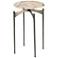 Thea 24" High Beige And Antique Nickel Accent Table