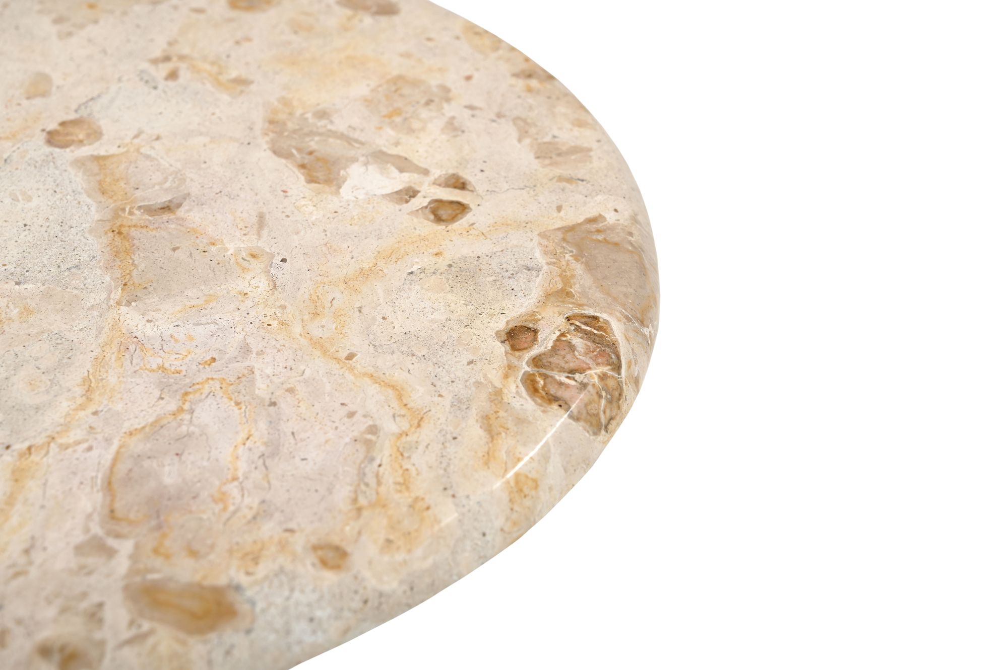 Image 3 Thea 24" High Beige And Antique Nickel Accent Table more views