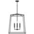Thea 27 1/2" High Matte Black 4-Light Outdoor Hanging Light