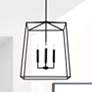 1_Thea 27 1/2" High Matte Black 4-Light Outdoor Hanging Light