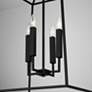 3_Thea 27 1/2" High Matte Black 4-Light Outdoor Hanging Light more views