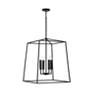 4_Thea 27 1/2" High Matte Black 4-Light Outdoor Hanging Light more views