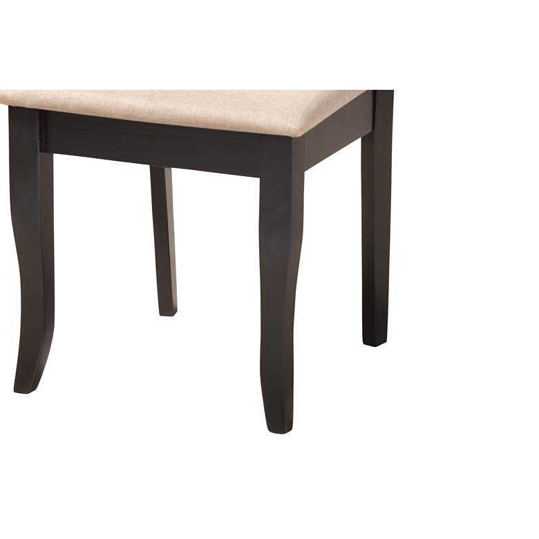 Image 5 Thea Beige Fabric 5-Piece Dining Table and Chairs Set more views