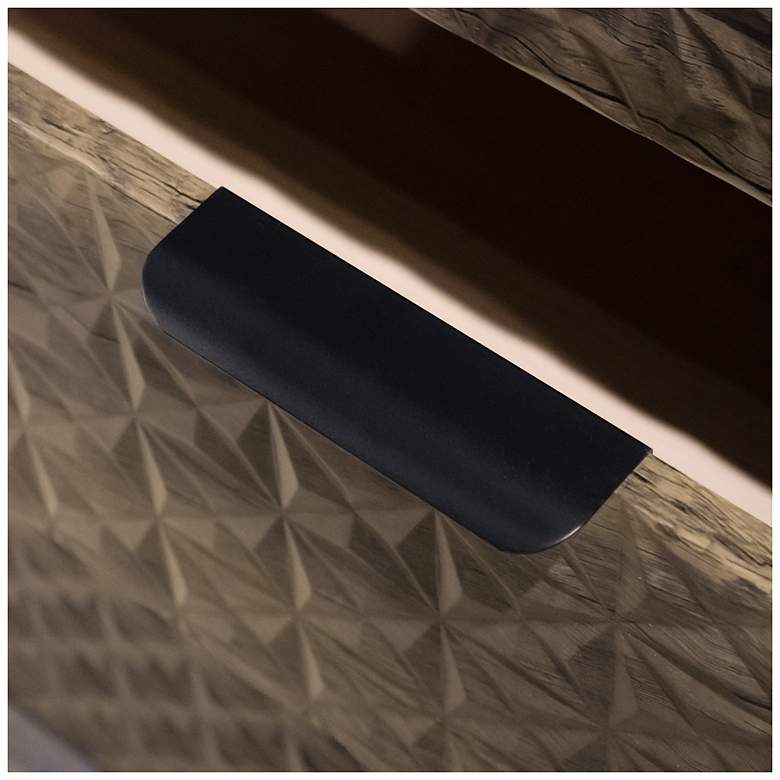Image 6 Thease Dark Brown 2-Drawer Nightstand with Textured Drawer Front Panels more views