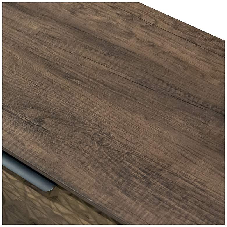 Image 7 Thease Dark Brown 2-Drawer Nightstand with Textured Drawer Front Panels more views