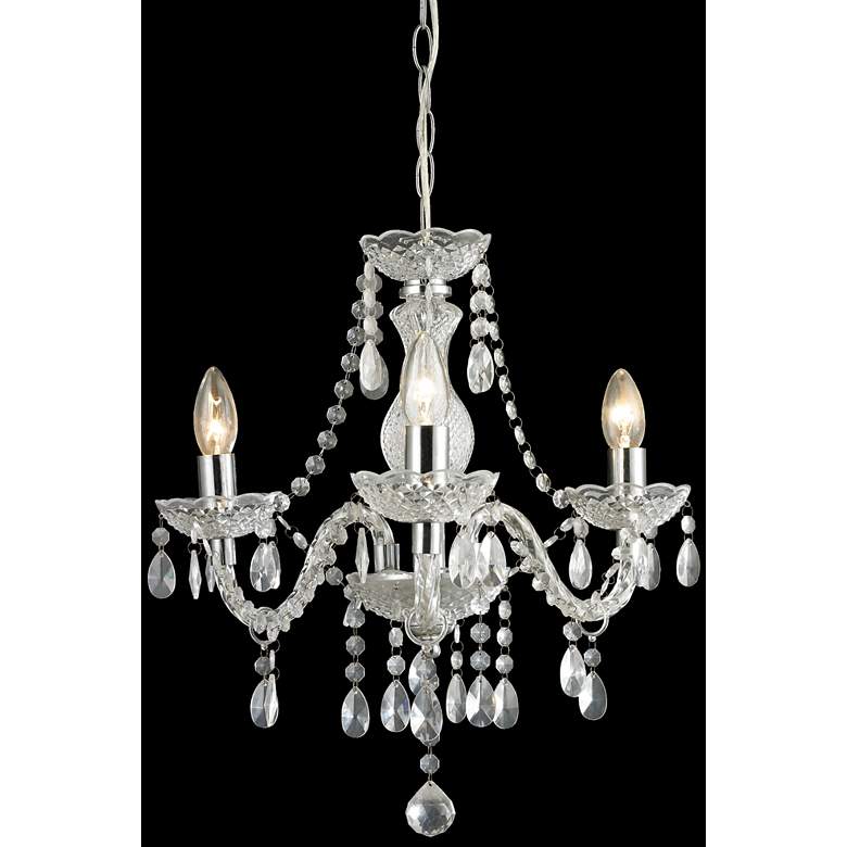 Image 1 Theatre 16 inch Wide 3-Light Chandelier - Clear