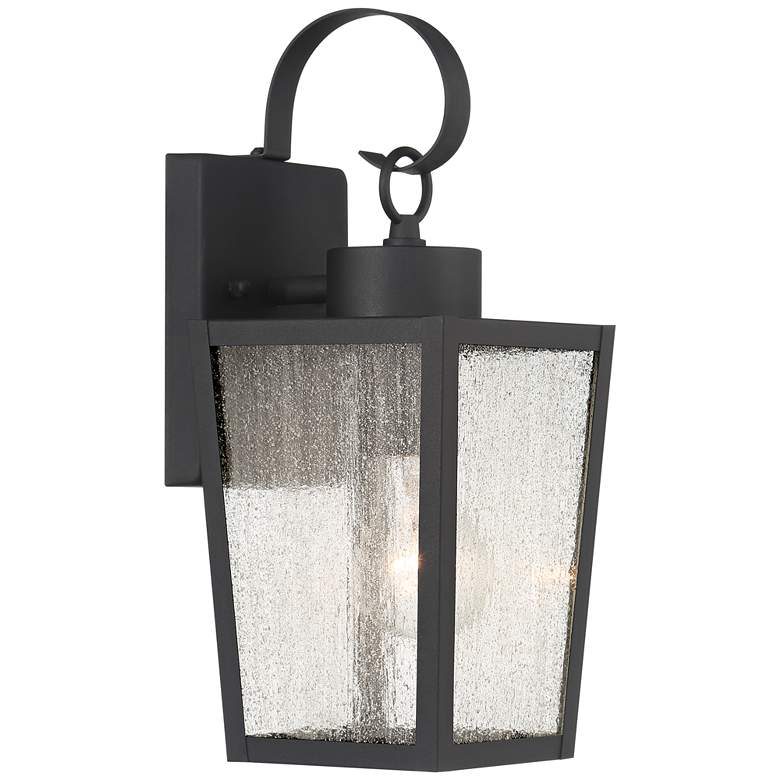 Image 5 Thebes 13 1/4" High Textured Black Outdoor Wall Light Set of 2 more views