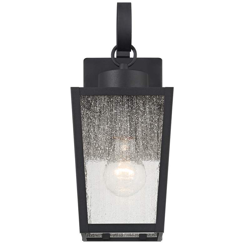 Image 4 Thebes 13 1/4" High Textured Black Outdoor Wall Light more views