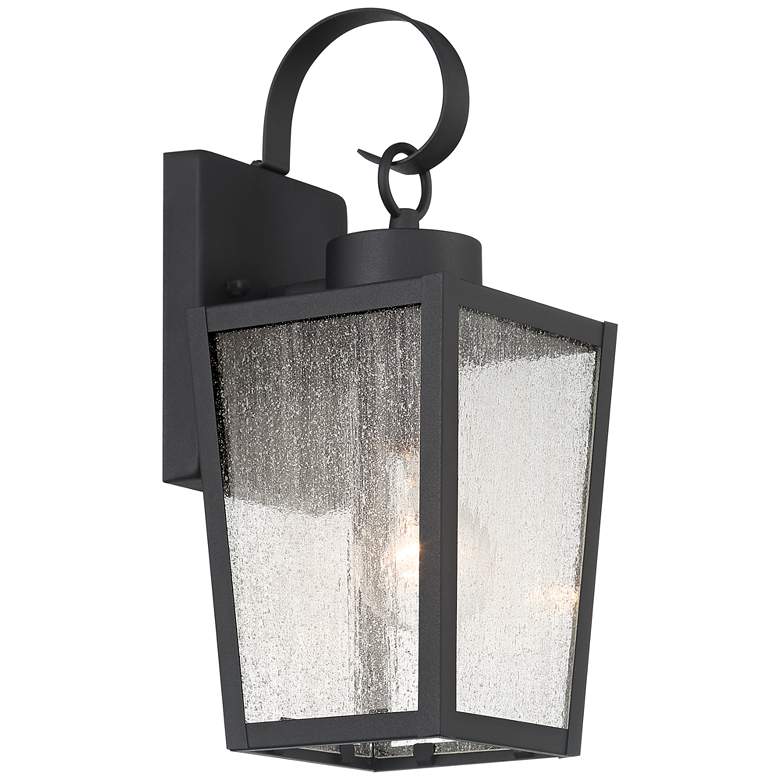 Image 6 Thebes 13 1/4" High Textured Black Outdoor Wall Light more views