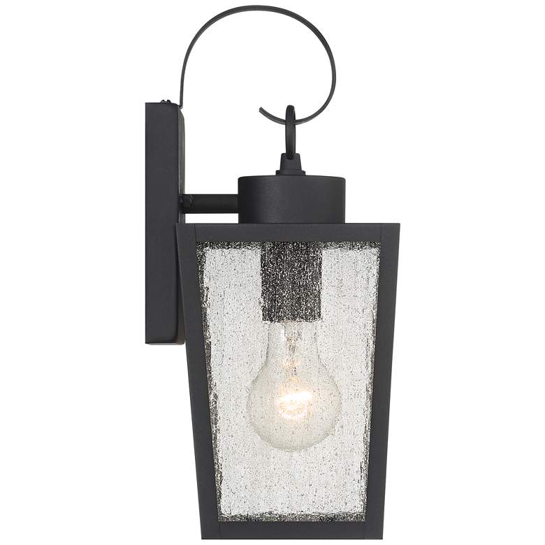 Image 7 Thebes 13 1/4" High Textured Black Outdoor Wall Light more views