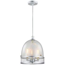 Image1 of Theia 3-Light 11 Inch Boutique Dome Matte Silver Pendant Light
