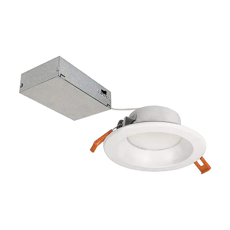 Image 1 Theia 4 inch Matte White Selectable CTT LED Recessed Downlight 