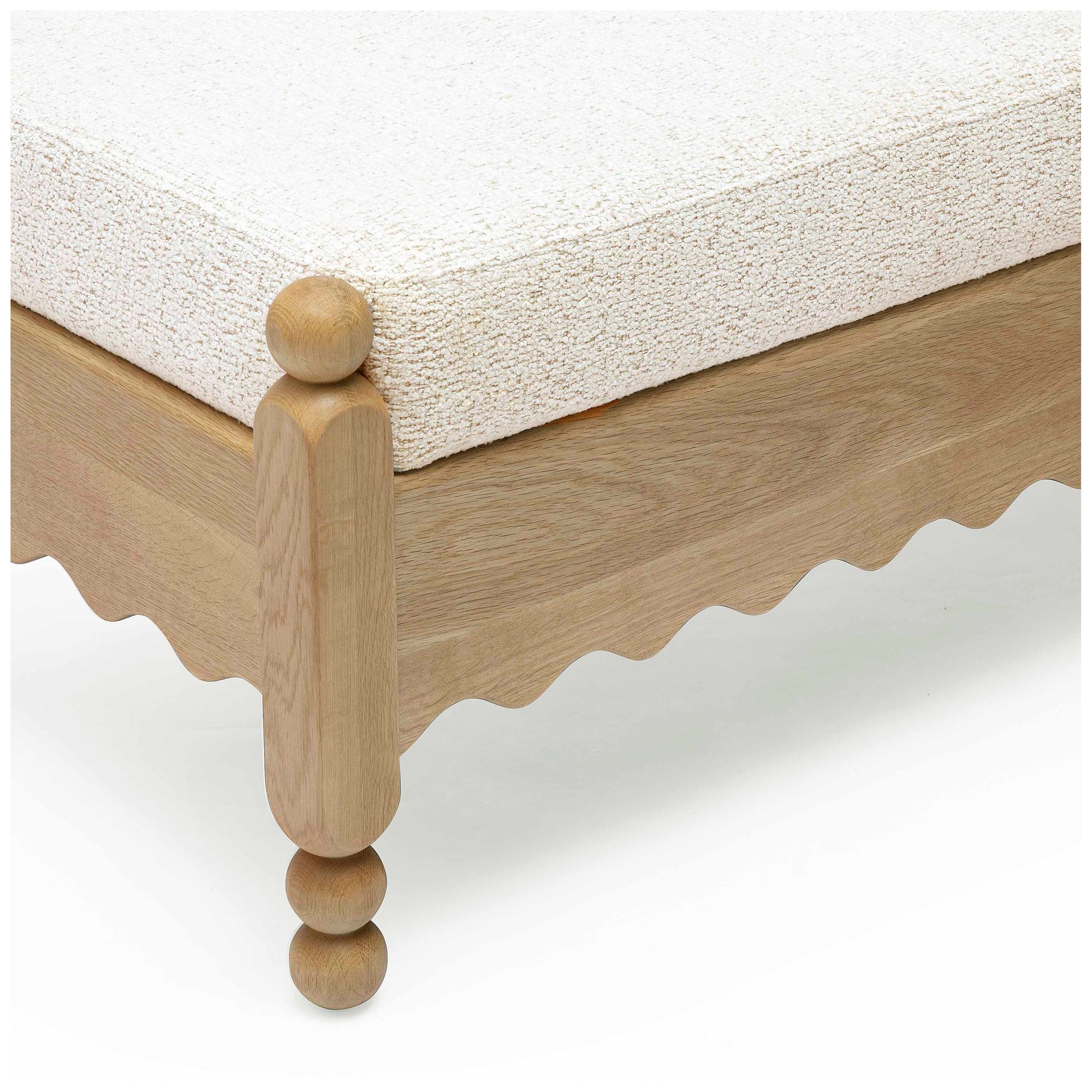 Image 5 Thelma Cream Performance Basketweave Bench more views