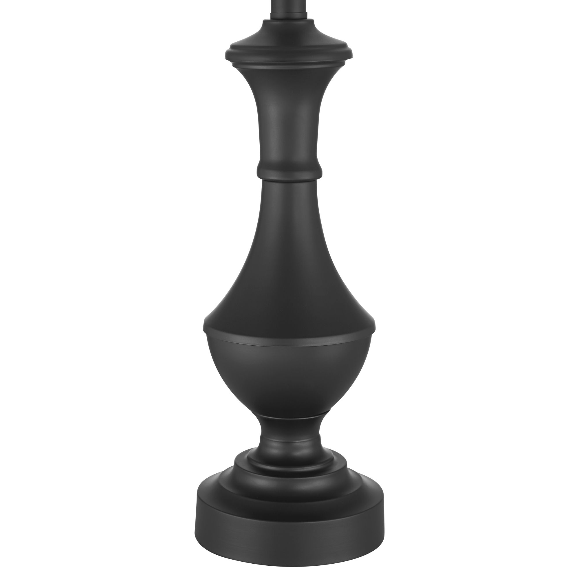 Theo 27 1/4" High Black Metal Column Table Lamp Set of 2 in scene