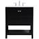 Theo 30" Wide Black 2-Door Single Sink Vanity