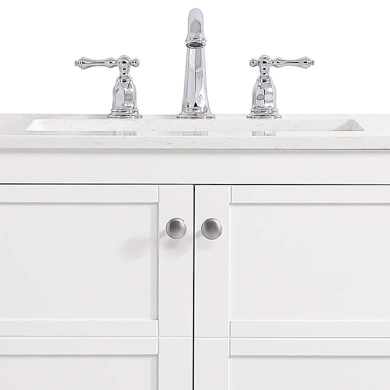 Image 2 Theo 30" Wide White 2-Door Single Sink Bathroom Vanity more views
