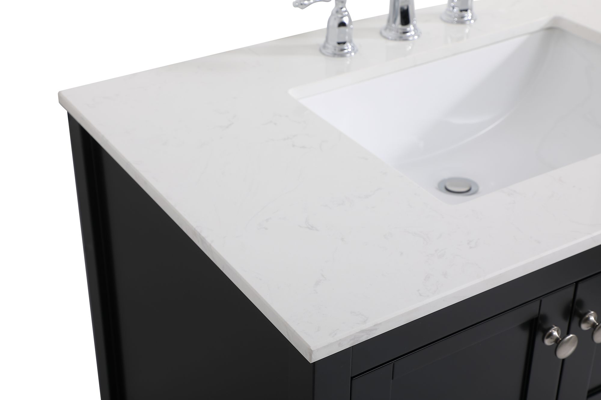 Image 6 Theo 36" Wide Black 2-Drawer Single Sink Bathroom Vanity more views