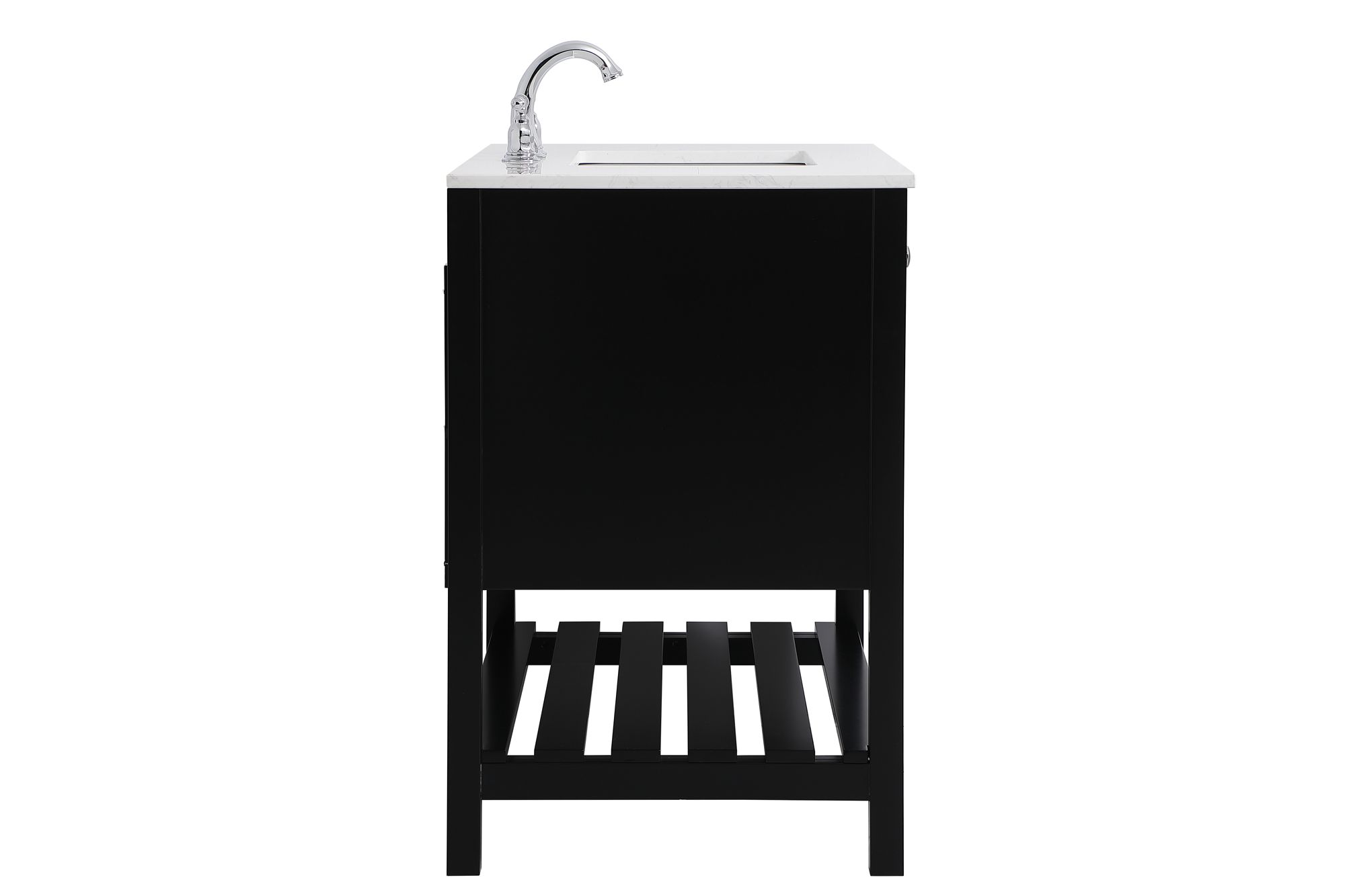 Theo 36" Wide Black 2-Drawer Single Sink Bathroom Vanity
