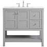 2_Theo 36" Wide Gray 2-Drawer Single Sink Bathroom Vanity