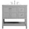 Theo 36" Wide Gray 2-Drawer Single Sink Bathroom Vanity