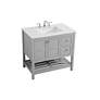 4_Theo 36" Wide Gray 2-Drawer Single Sink Bathroom Vanity more views