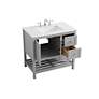 5_Theo 36" Wide Gray 2-Drawer Single Sink Bathroom Vanity more views
