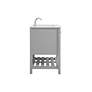 Theo 36" Wide Gray 2-Drawer Single Sink Bathroom Vanity