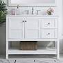 1_Theo 42" Wide White 2-Drawer Single Sink Bathroom Vanity