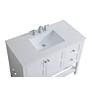 6_Theo 42" Wide White 2-Drawer Single Sink Bathroom Vanity more views