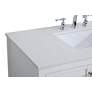 7_Theo 42" Wide White 2-Drawer Single Sink Bathroom Vanity more views