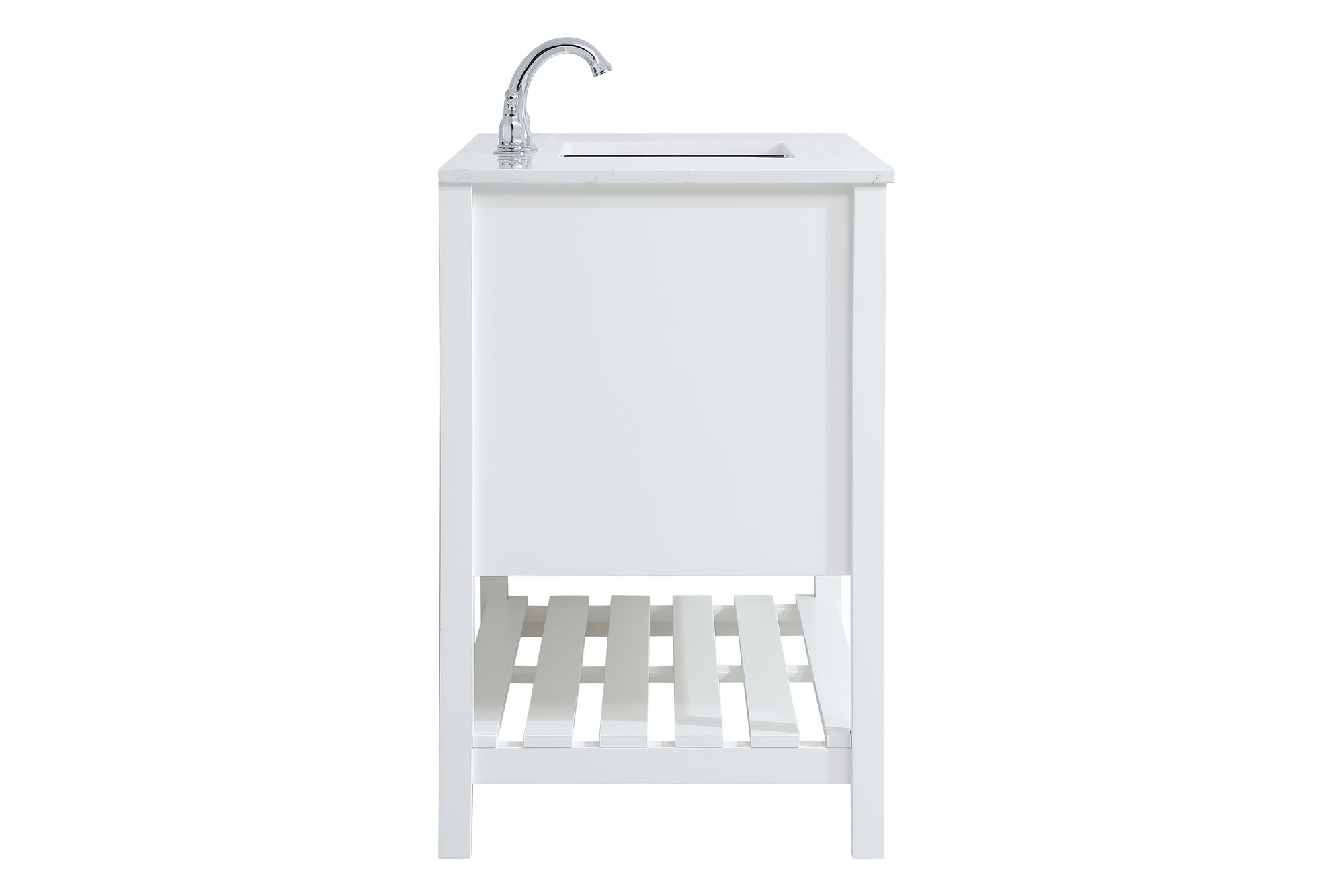 Theo 42" Wide White 2-Drawer Single Sink Bathroom Vanity