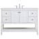 Theo 48" Wide White 4-Drawer Single Sink Bathroom Vanity