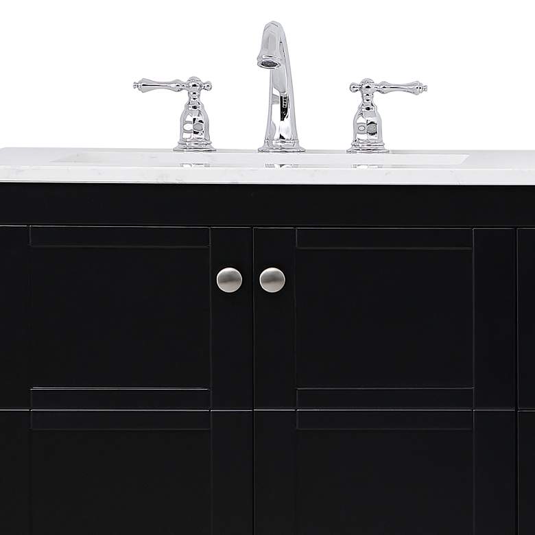 Image 4 Theo 60" Wide Black 2-Drawer Double Sink Bathroom Vanity more views
