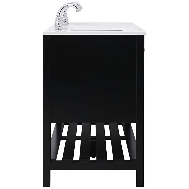 Image 7 Theo 60" Wide Black 2-Drawer Double Sink Bathroom Vanity more views