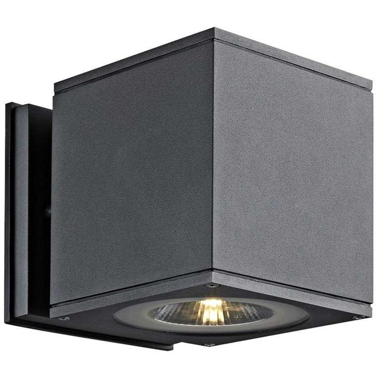 Image 1 Theo Down U-M 5 1/2 inch High Anthracite LED Outdoor Wall Light