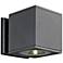 Theo Down U-M 5 1/2" High Anthracite LED Outdoor Wall Light