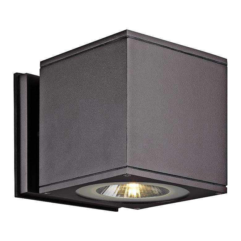 Image 1 Theo Down U-M 5 1/2 inch High Bronze LED Outdoor Wall Light