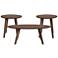 Theo Walnut Wood 3-Piece Occasional Table Set