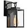 Theoa 10.6" High Black Glass Outdoor Wall Light