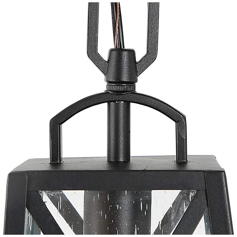 Image 3 Theoa 11" High Black Glass Outdoor Hanging Light more views