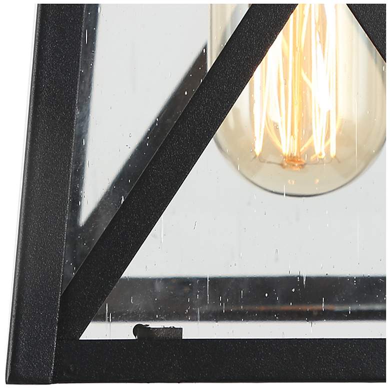 Image 4 Theoa 11" High Black Glass Outdoor Hanging Light more views