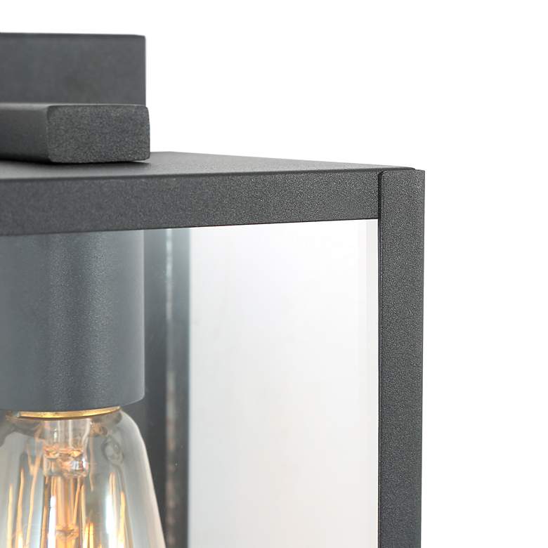 Image 2 Theoa 11" High Black Glass Outdoor Wall Light more views