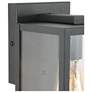 3_Theoa 11" High Black Glass Outdoor Wall Light more views