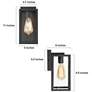 5_Theoa 11" High Black Glass Outdoor Wall Light more views